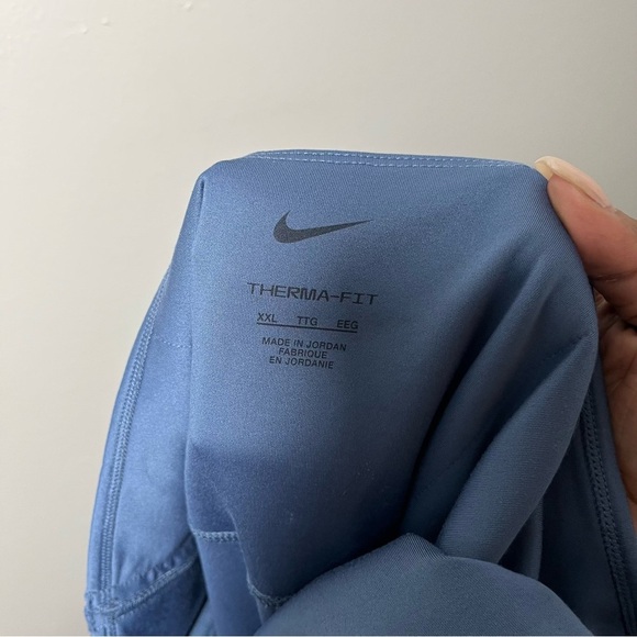 Nike One Women's Therma-FIT Diffused Blue HW 7/8 Leggings XXL Gym Winter Outdoor - Picture 6 of 14